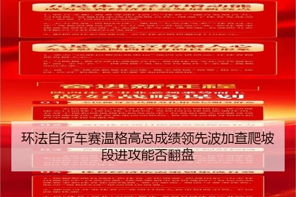 环法自行车赛温格高总成绩领先波加查爬坡段进攻能否翻盘
